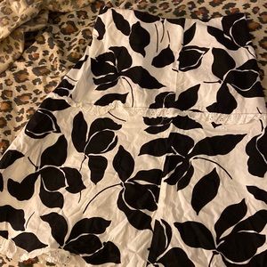 Aline skirt by entice soft black white skirt with embroidery designs size small